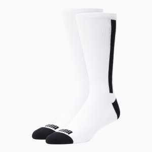 Calcetines Puma Crew Stripe [2 Pack] Blancos Negros | 70593NHET