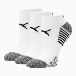 Calcetines Puma Low Cut Socks [3 Pack] Blancos Negros | 71085ZPDM