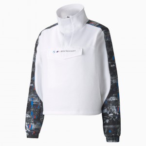 Chamarras Puma BMW M Motorsport Calle Half-Zip Blancos | 25970SMQT