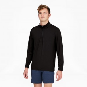 Chamarras Puma CLOUDSPUN GRYLBL Golf 1/4 Zip Negros | 83694ILQB