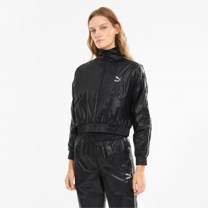 Chamarras Puma Iconic T7 Woven Pista Negros | 62180QNSB