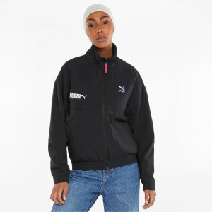 Chamarras Puma PUMA International Pista Negros | 53697JEHF
