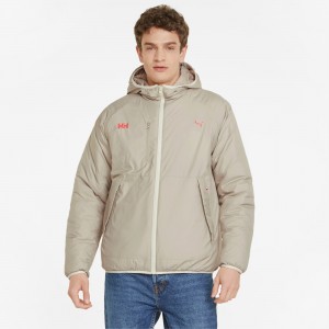 Chamarras Puma PUMA x HELLY HANSEN Reversible Acolchado Verdes | 29874VOJF