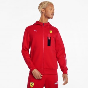 Chamarras Puma Scuderia Ferrari Race Encapuchado Sweat Rosso Corsa | 12607ROZT