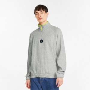 Chamarras Puma Sportswear by PUMA Half-Zip Azules | 95063MKGT