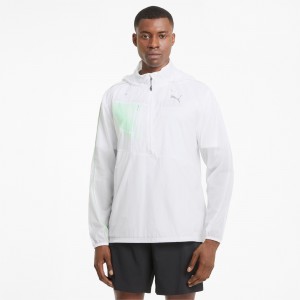 Chamarras Puma Woven Correr Blancos Verdes | 07365YUFX