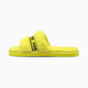 Chanclas Puma Fluff Chanclas Jr Amarillos Negros | 12450YQFK
