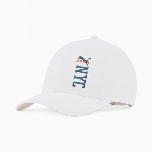 Gorras Puma PUMA NYC Archer Adjustable Blancos | 46893UCRF