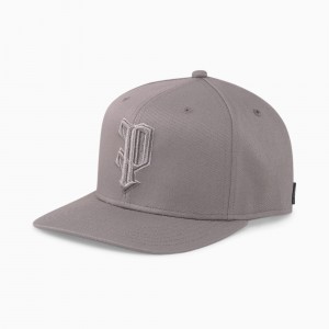 Gorras Puma The P Low Curve Steel Gray | 08364QKNX
