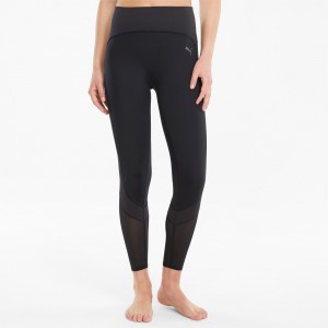 Leggins Puma STUDIO Ottoman High Cintura 7/8 Entrenamiento Negros | 14629VQUN