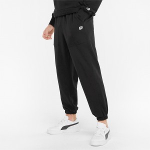 Pantalon Deportivo Puma Downtown French Terry Negros | 23406OZXY