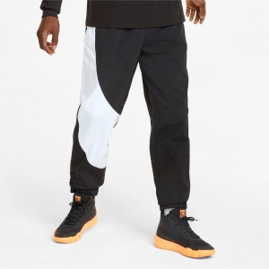 Pantalon Puma Clyde Basketball Negros Blancos | 35708QXPJ