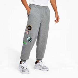 Pantalon Puma Combine Basketball Medium Gray Heather / Medium Gray Heather | 04579JCMH