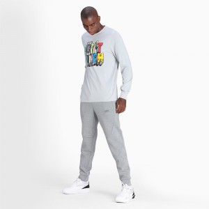 Pantalon Puma Dime Basketball Medium Gray Heather / Medium Gray Heather | 07352EXRM
