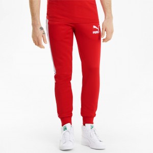 Pantalon Puma Iconic T7 Pista Rojos | 34198HUMV