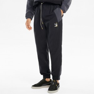 Pantalon Puma PUMA International Winterized Woven Negros | 19865SBQR