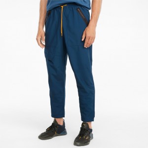 Pantalon Puma PUMA x FIRST MILE Woven Entrenamiento Azules | 08196UAMJ