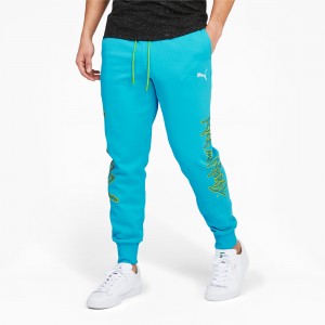 Pantalon Puma PUMA x RICK AND MORTY Basketball Azules | 96784XQYZ