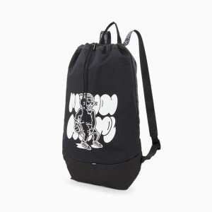 Sack Puma Basketball Gym Sack Negros Blancos | 29681GWST
