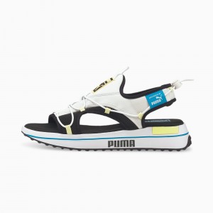 Sandalias Puma Surf Negros Amarillos | 36497TSJP