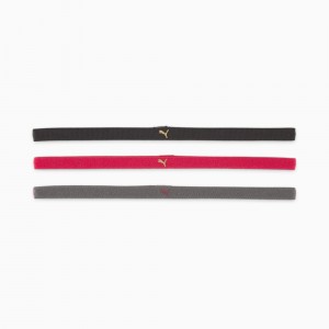 Set Puma Entrenamiento Sportband 3-Piece Set Negros Rojos | 36057WQDP