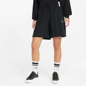 Short Puma Classics High-Cintura Negros | 59283OTKF