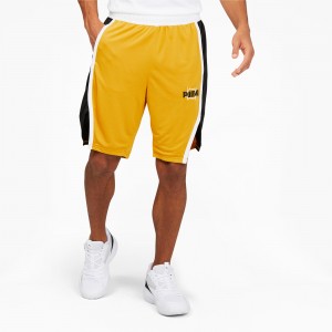 Short Puma Curl Basketball Amarillos | 80364OLGE