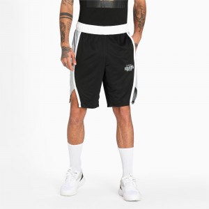 Short Puma Curl Basketball Negros | 24067KYCV