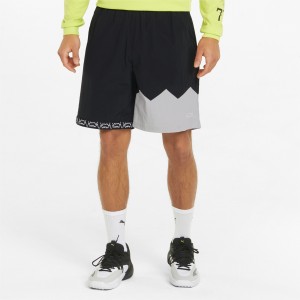 Short Puma Jaws Woven Basketball Negros | 41298VBWF