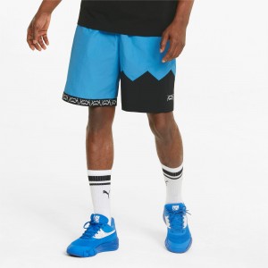 Short Puma Jaws Woven Basketball Negros | 67241UDLF