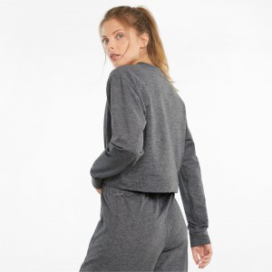 Sudadera Puma CLOUDSPUN Crew Neck Entrenamiento Negros | 81294GRDQ