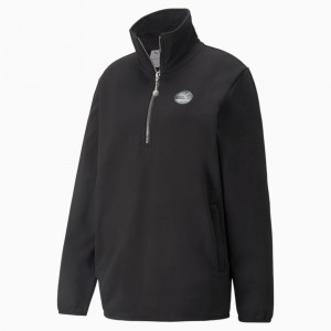 Sudadera Puma PUMA x PRONOUNCE Half-Zip Negros | 32146JZTB