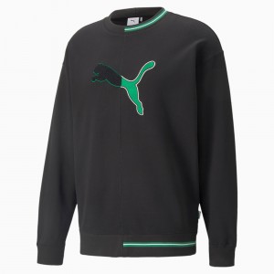 Sudadera Puma The NeverWorn Crew Neck Negros | 37695KVZA