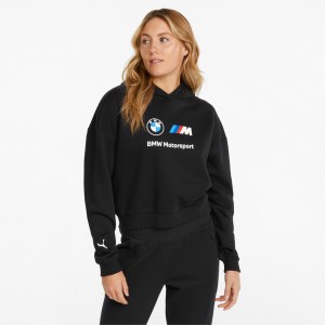 Sudadera con Capucha Puma BMW M Motorsport Essentials Logo Negros | 49381ZXPO