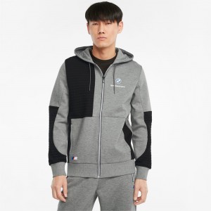 Sudadera con Capucha Puma BMW M Motorsport Full-Zip Medium Gray Heather | 23874CBNF