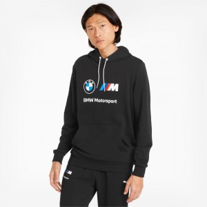 Sudadera con Capucha Puma BMW M Motorsport Essentials Entrenamiento Negros | 04596AUXN