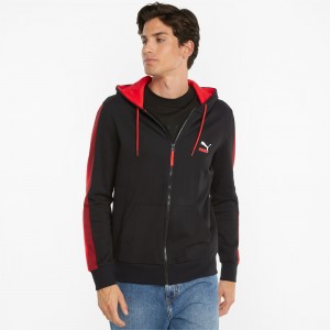 Sudadera con Capucha Puma CLSX French Terry Full-Zip Negros | 86527DSMF
