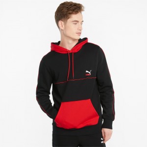 Sudadera con Capucha Puma CLSX Piped Regular Negros | 30759SLNT