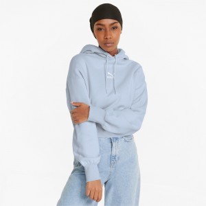 Sudadera con Capucha Puma Classics Cropped Arctic Ice | 46938HWBX