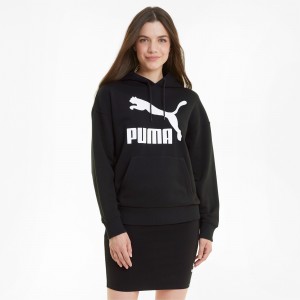 Sudadera con Capucha Puma Classics Logo Negros | 09216PZUS