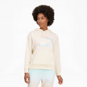 Sudadera con Capucha Puma Classics Logo Ivory Glow / Gloaming | 53172YQCR
