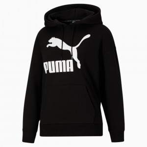 Sudadera con Capucha Puma Classics Logo Negros Blancos | 56280EPSC