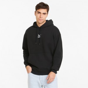 Sudadera con Capucha Puma Classics Relaxed Negros | 14905NRLC