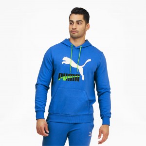 Sudadera con Capucha Puma Dazed Classics Logo Azules | 93104OQPS