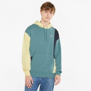 Sudadera con Capucha Puma Downtown Colorblocked Azules | 09637UHCK