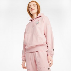 Sudadera con Capucha Puma Downtown Estampados Lotus | 75329MHCZ