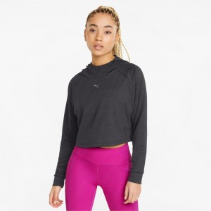 Sudadera con Capucha Puma Flawless Pullover Entrenamiento Negros | 05974EHUQ