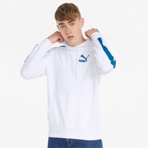 Sudadera con Capucha Puma Iconic T7 Blancos Azules | 09274UJOA