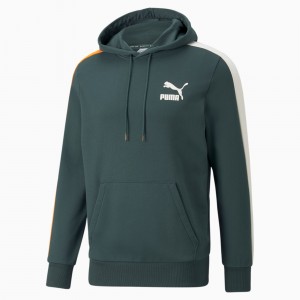 Sudadera con Capucha Puma Iconic T7 Verdes | 08561DESK