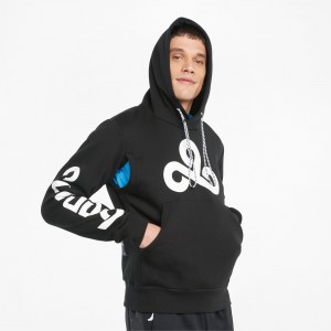 Sudadera con Capucha Puma PUMA x CLOUD9 Estampados Esports Negros | 01269GNXF